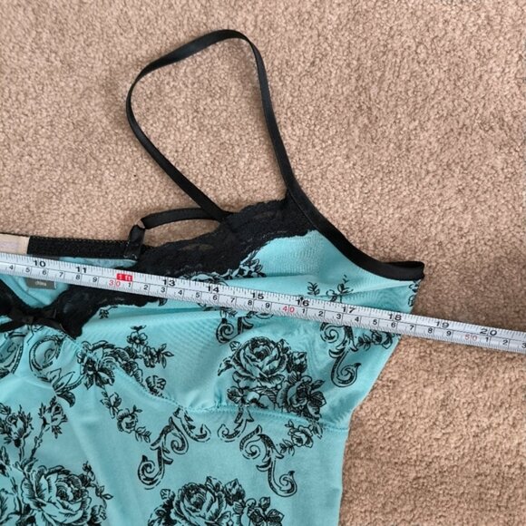 Vintage Retro Y2K Tapestry French Toile Glam Sexy Lace Babydoll Slip Dress M - Picture 6 of 8